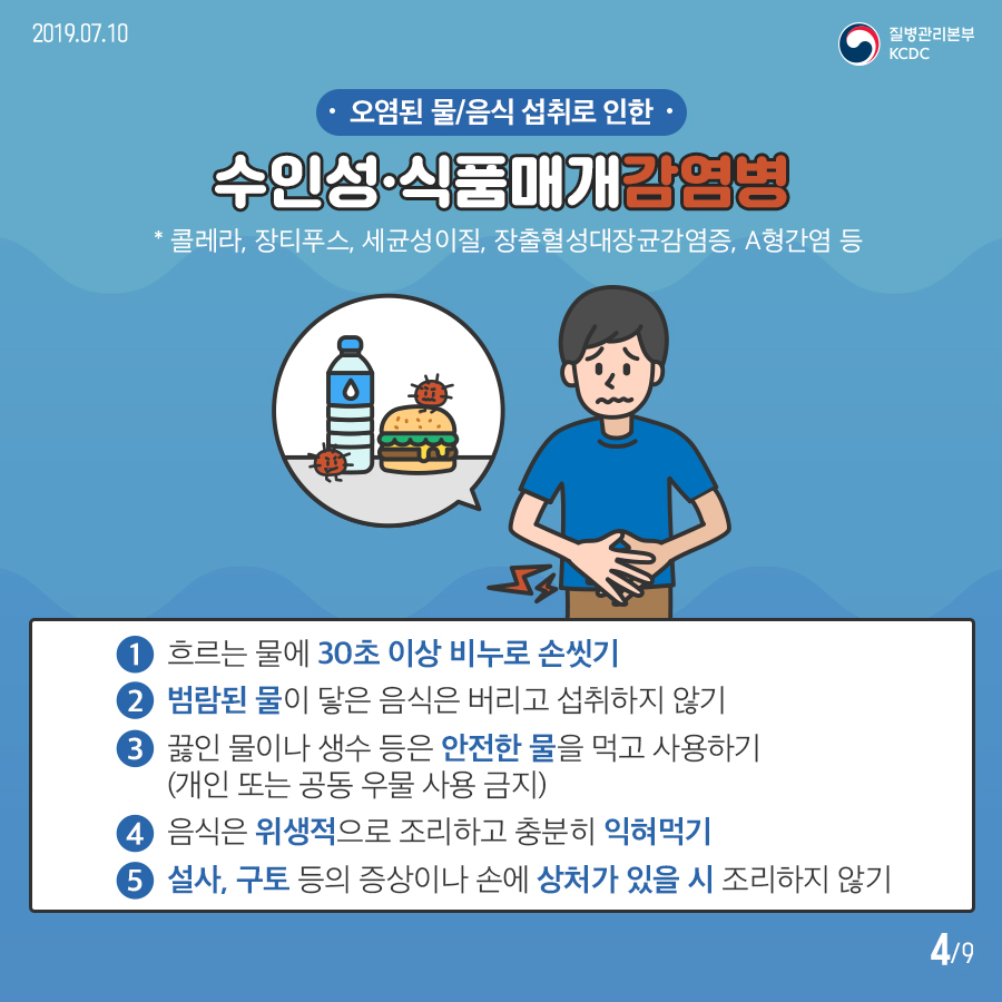 [카드뉴스] 장마철 감염병 예방 수칙